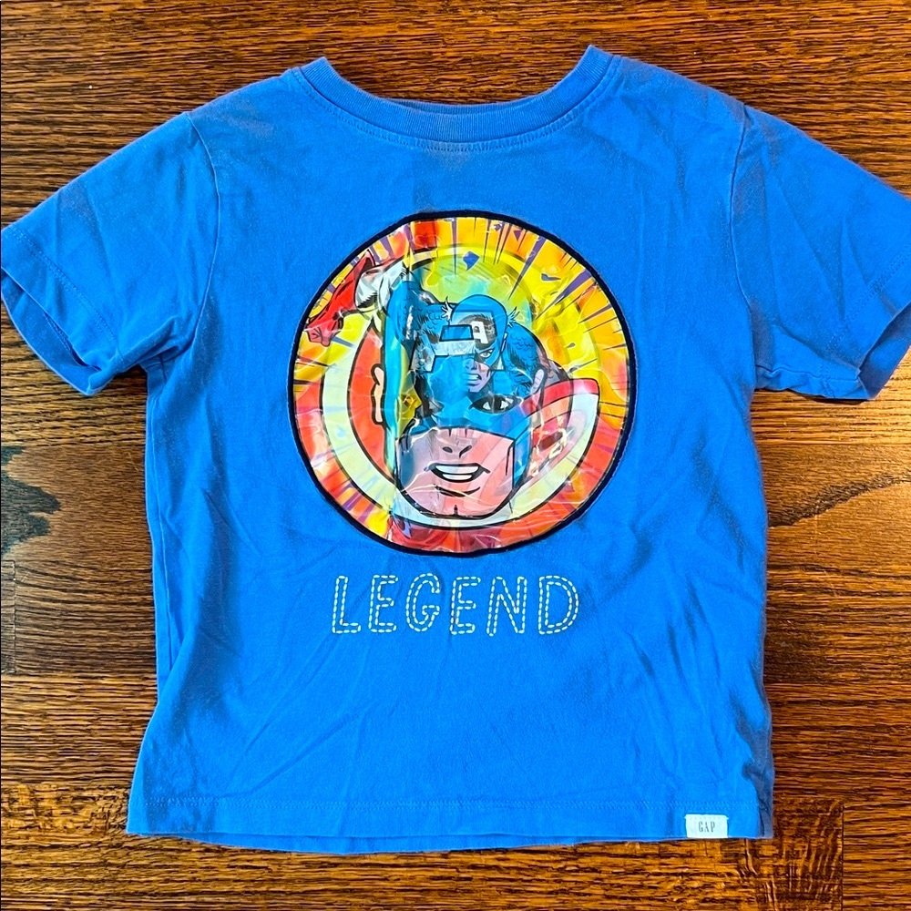 GAP Kids Blue Captain America Legend Tee
